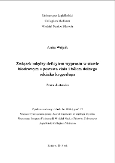 Relationship between the deficit of hip extension and the body posture and the low back pain