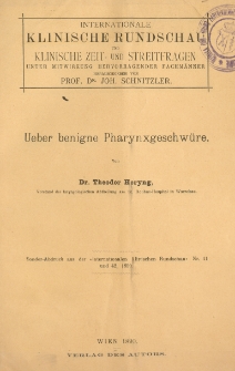 Ueber benigne Pharynxgeschwüre