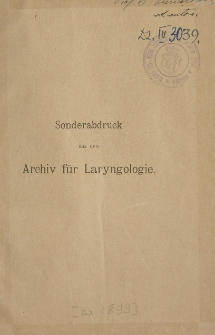 Zur Kehlkopferkrankung bei Syringomyelie
