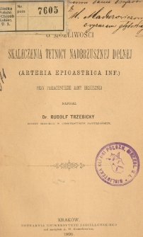 O możliwości skaleczenia tętnicy nadbrzusznej dolnej (arteria epigastrica inf.) przy paracentezie jamy brzusznej