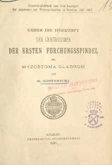 Ueber die Herkunft der Centrosomen der ersten Furchungsspindel bei Myzostomia Glabrum